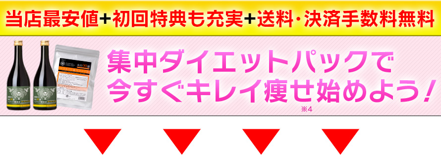 集中ダイエットパックで今すぐキレイヤセ始めよう!